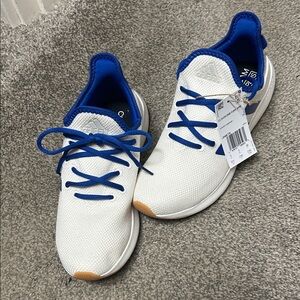 Adidas womens White and Royal Blue Sneakers. Size 6.5